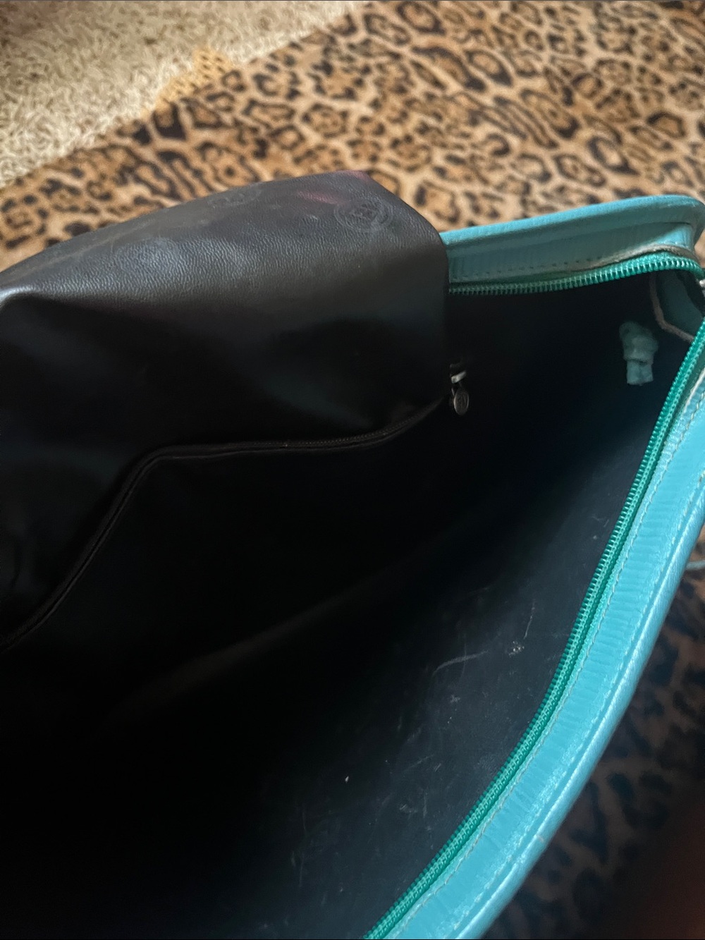 Fendi Teal Quilted Shoulder Bag - Picture 3 of 8